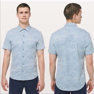 Lululemon Airing Easy Short Sleeve Shirt Blue M